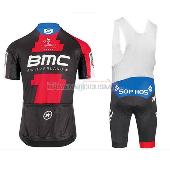 Abbigliamento Ciclismo Bmc Manica Corta 2018 Nero e Rosso